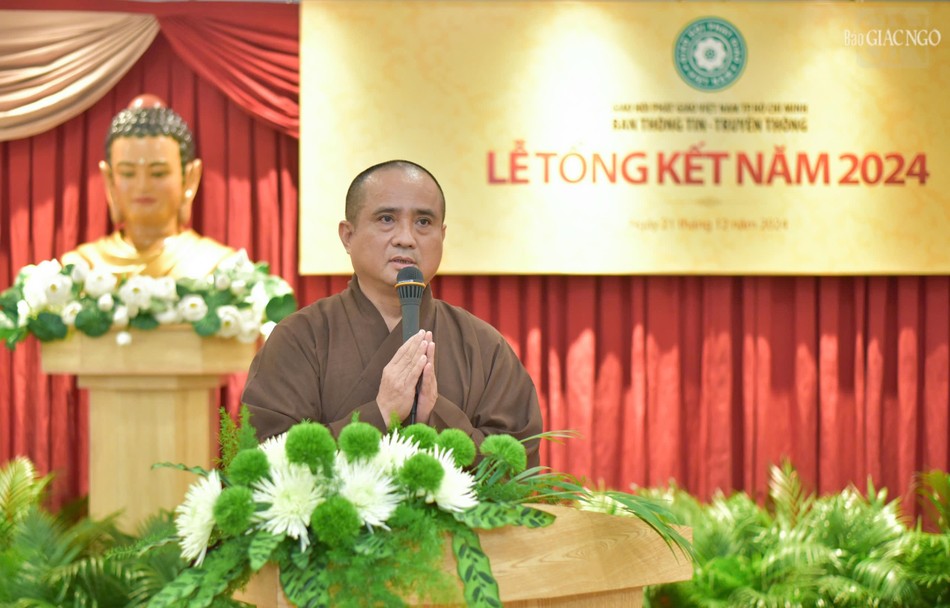 Thượng tọa Thích Tâm Hải, Trưởng ban Thông tin - Truyền thông Phật giáo TP.HCM phát biểu tiếp thu các ý kiến chỉ đạo của Ban Thường trực Ban Trị sự GHPGVN TP.HCM Thượng tọa Thích Tâm Hải, Trưởng ban Thông tin - Truyền thông Phật giáo TP.HCM phát biểu tiếp thu các ý kiến chỉ đạo của Ban Thường trực Ban Trị sự GHPGVN TP.HCM