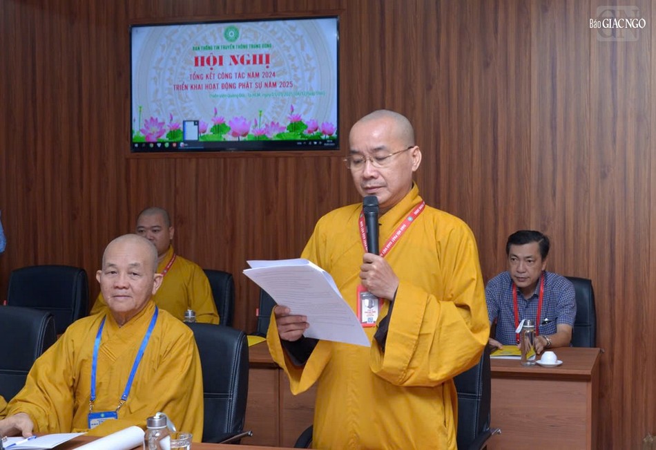 Thượng tọa Thích Đạo Phước trình phương hướng hoạt động năm 2025 Thượng tọa Thích Đạo Phước trình phương hướng hoạt động năm 2025
