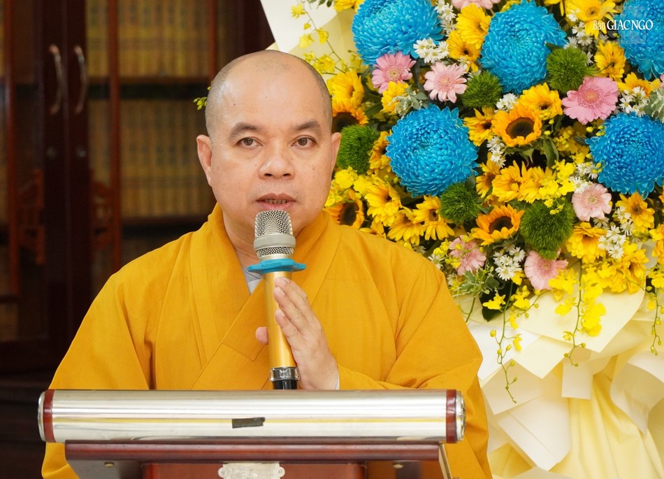 Thượng tọa Thích Thiện Tài, Chánh Thư ký Ban Trị sự GHPGVN Q.3 trình phương hướng hoạt động Phật sự năm 2025