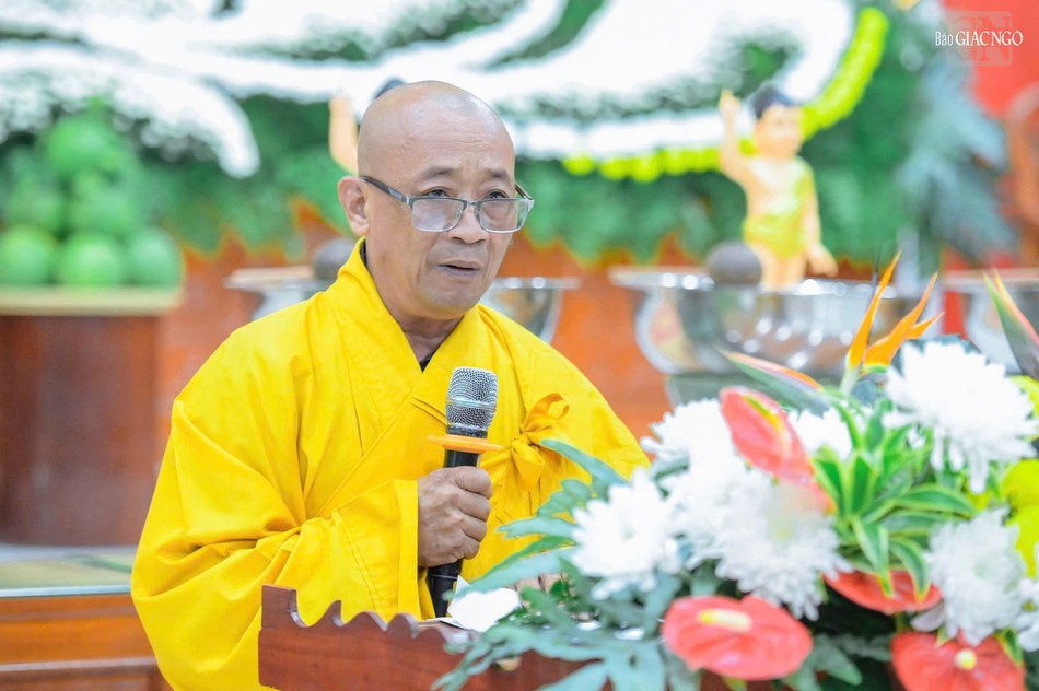 Thượng tọa Thích An Thường đọc Diễn văn Phật đản Phật lịch 2569 của Trưởng lão Hòa thượng Chủ tịch Hội đồng Trị sự GHPGVN