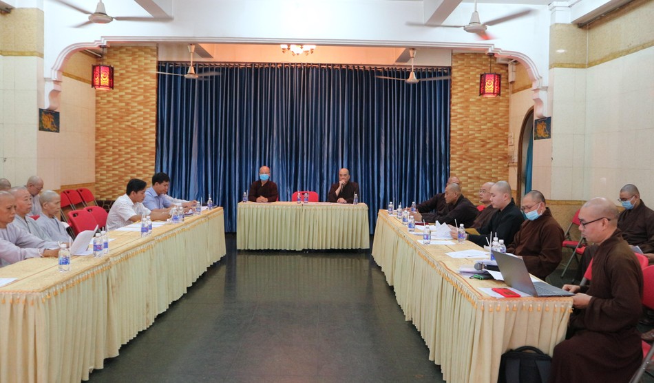 Quan cảnh phiên họp về công tác nhân sự của Ban Trị sự Phật giáo quận 5 Quan cảnh phiên họp về công tác nhân sự của Ban Trị sự Phật giáo quận 5