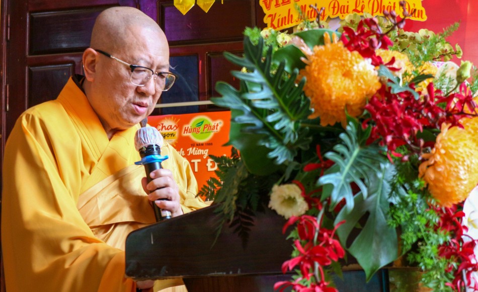 Thượng tọa Thích Liễu Minh, Phó Trưởng ban Ban Trị sự Phật giáo quận 6 cảm tạ