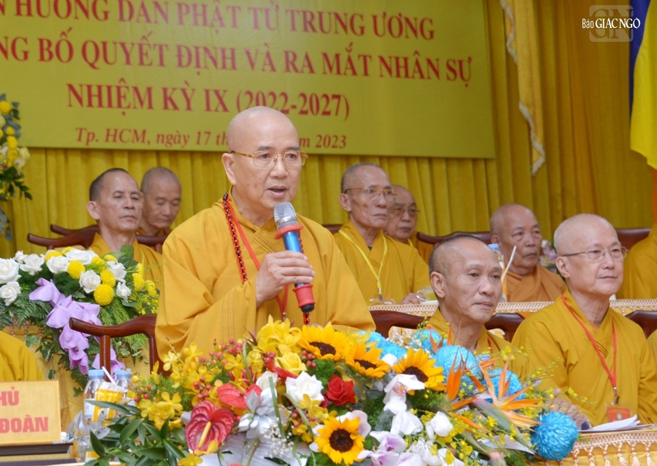 Hòa thượng Thích Khế Chơn phát biểu khai mạc