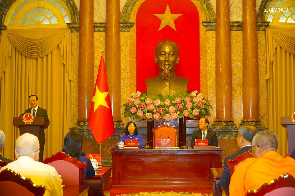 Chủ tịch nước Võ Văn Thưởng đón tiếp đoàn đại biểu Chủ tịch nước Võ Văn Thưởng đón tiếp đoàn đại biểu