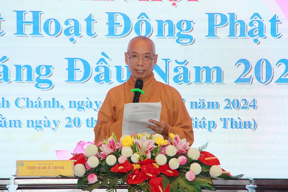 Hòa thượng Thích Huệ Minh phát biểu Hòa thượng Thích Huệ Minh phát biểu