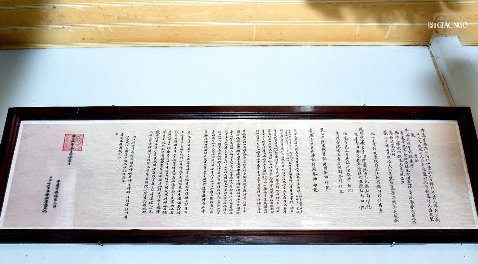 Bảng lịch sử trùng tu tổ đình Trùng Khánh