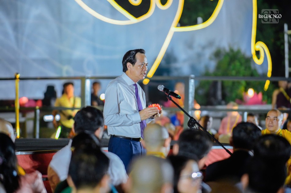 Bộ Trưởng bộ Dân tộc và Tôn giáo Đào Ngọc Dung phát biểu