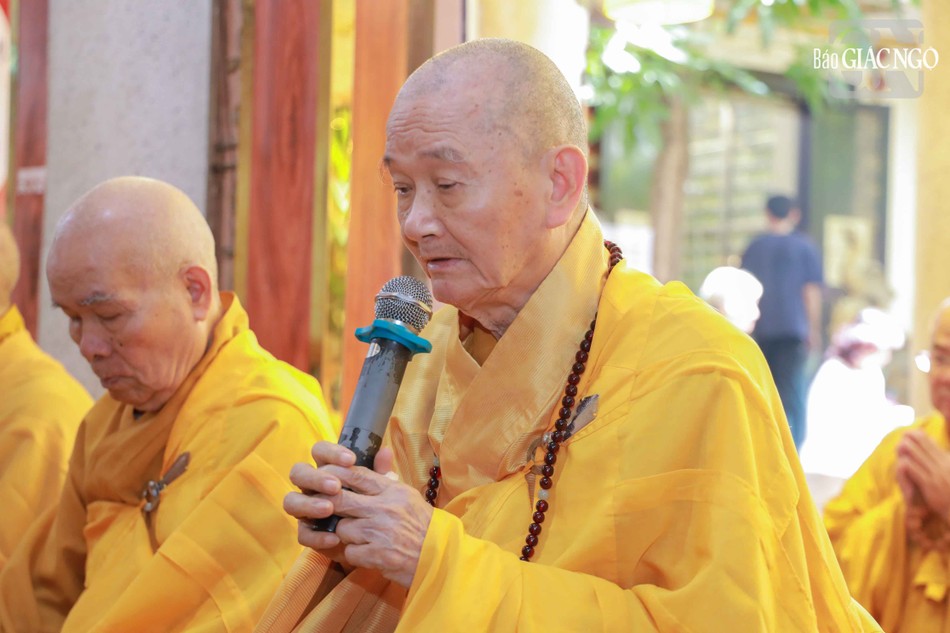 Trưởng lão Hòa thượng Thích Thanh Hùng phát biểu Trưởng lão Hòa thượng Thích Thanh Hùng phát biểu