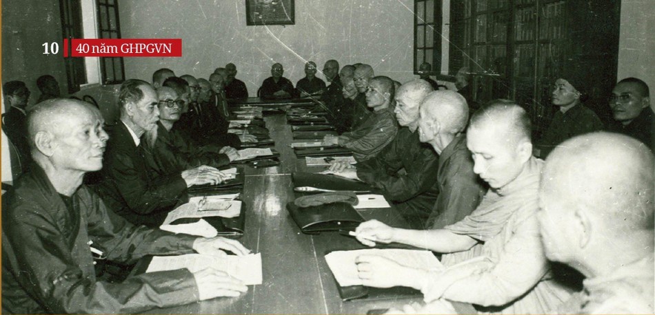 Đại biểu thảo luận về Hiến chương và đề cương Chương trình hoạt động của GHPGVN - Ảnh: Tư liệu GN Đại biểu thảo luận về Hiến chương và đề cương Chương trình hoạt động của GHPGVN - Ảnh: Tư liệu GN