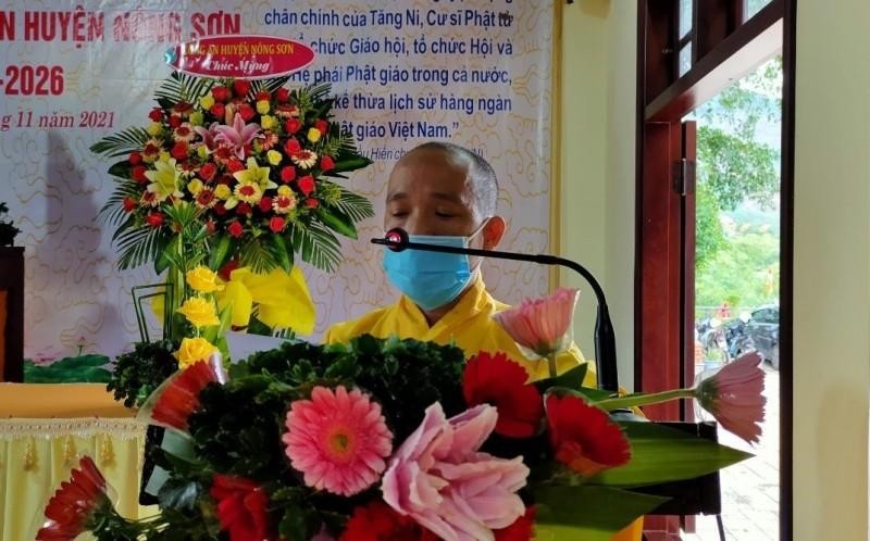 Đại đức Thích Chúc Ngộ phát biểu khai mạc