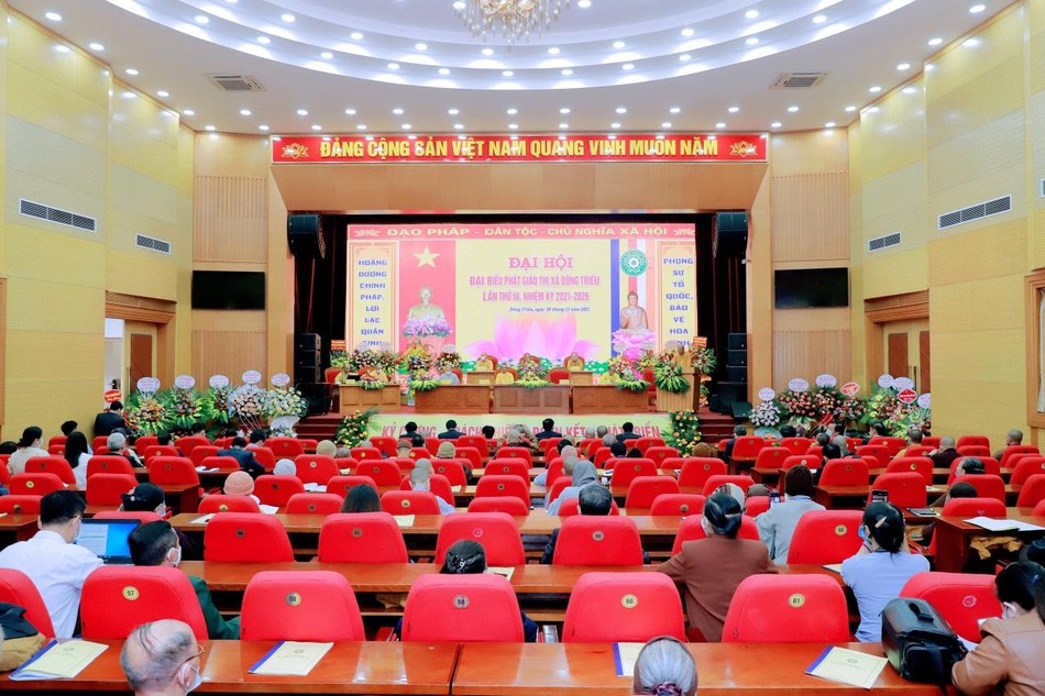 Toàn cảnh đại hội diễn ra tại Trung tâm Hội nghị thị xã Đông Triều