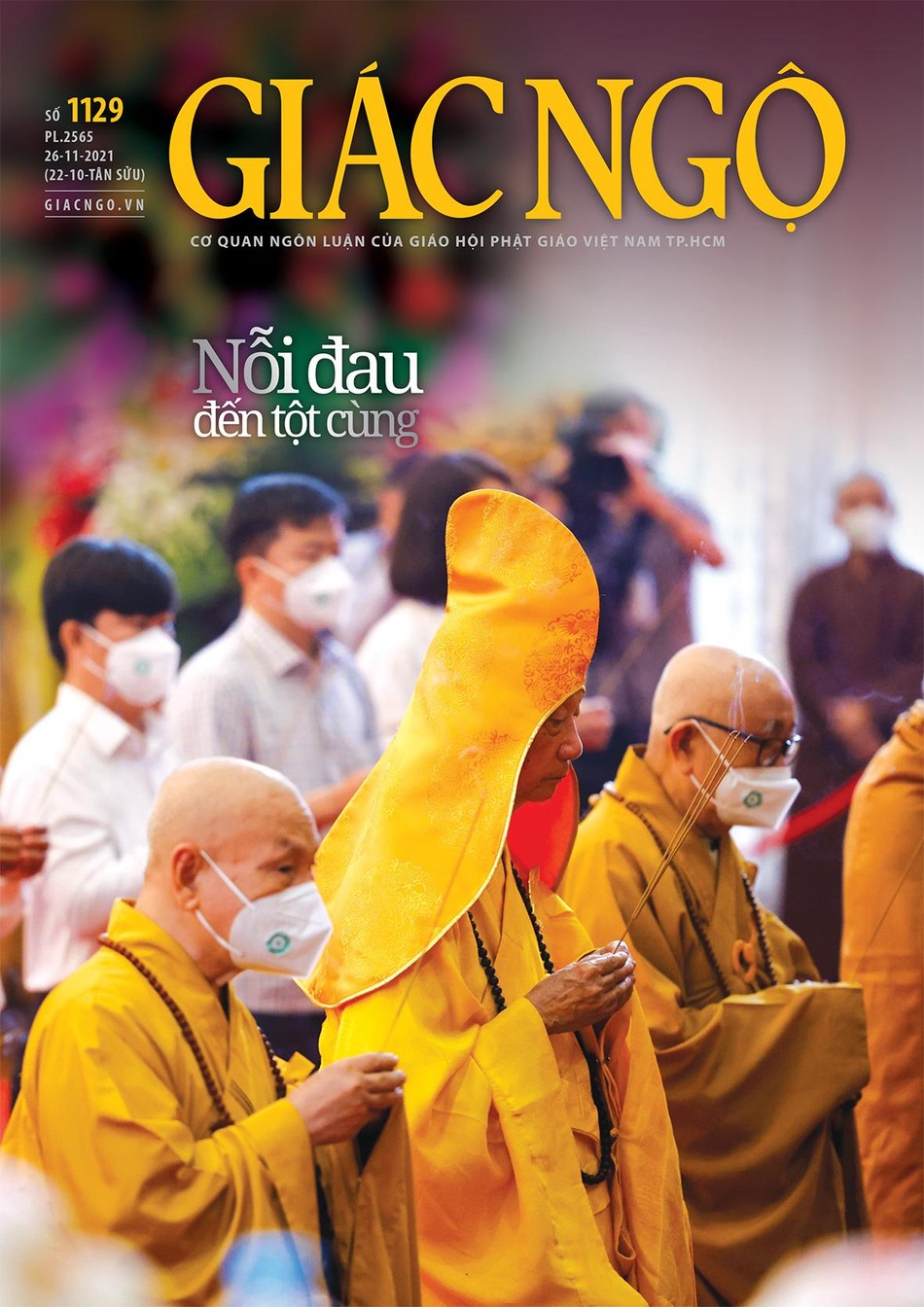 Bìa 1 báo Giác Ngộ số 1129 - Mỹ thuật: Tống Viết Diễn