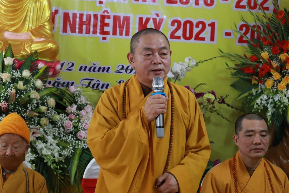 Thượng tọa Thích Thanh Hòa phát biểu tại hội nghị Thượng tọa Thích Thanh Hòa phát biểu tại hội nghị