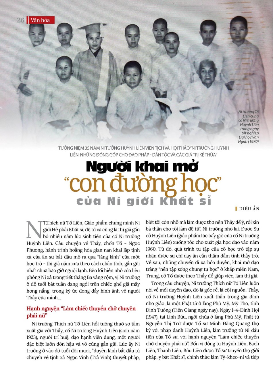 Bài trên Báo Giác Ngộ số 1147 - Thiết kế: Phòng Mỹ thuật BGN/Tống Viết Diễn