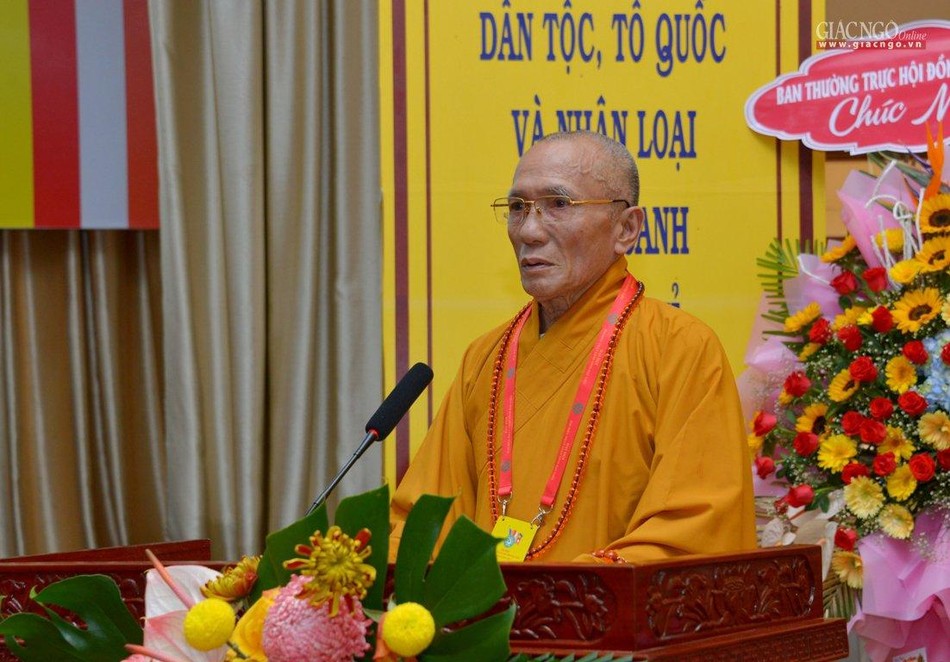 Hòa thượng Thích Huệ Trí phát biểu khai mạc