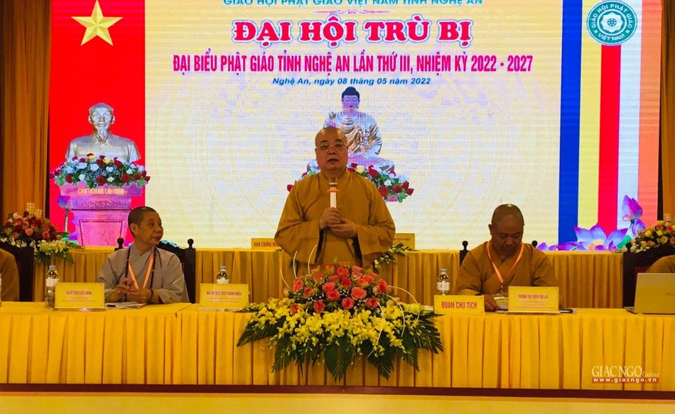 Hòa thượng Thích Thanh Nhiễu phát biểu khai mạc Hòa thượng Thích Thanh Nhiễu phát biểu khai mạc