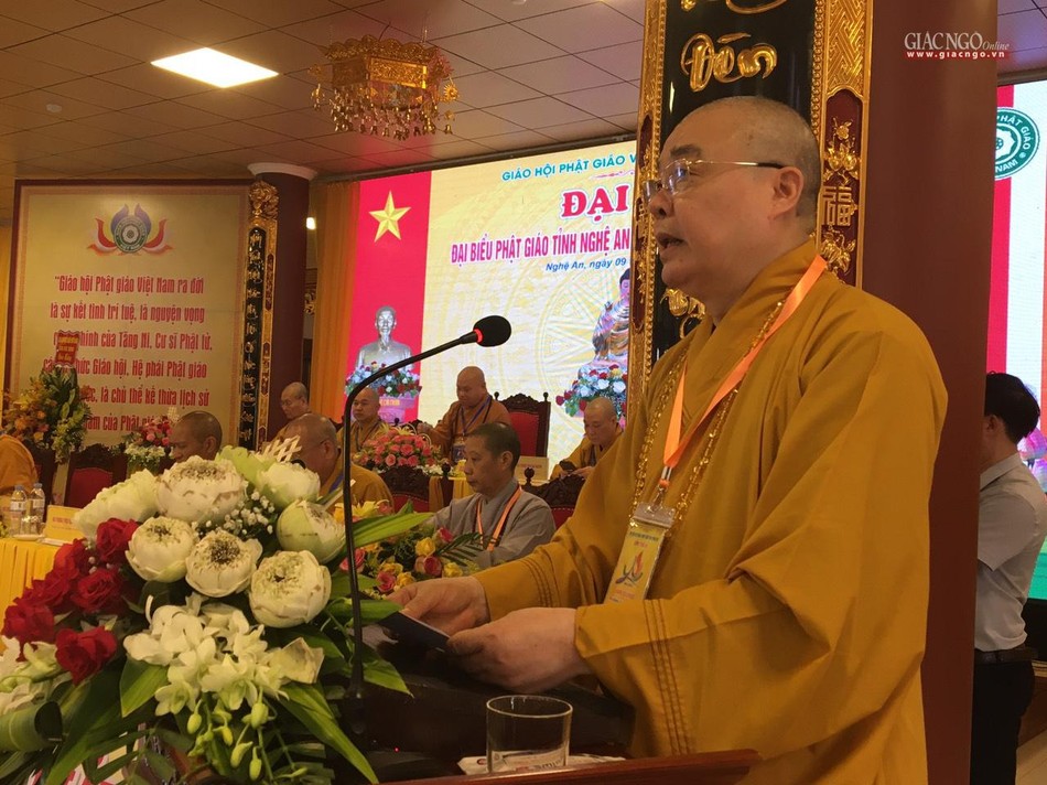 Hòa thượng Thích Thanh Nhiễu phát biểu khai mạc Hòa thượng Thích Thanh Nhiễu phát biểu khai mạc