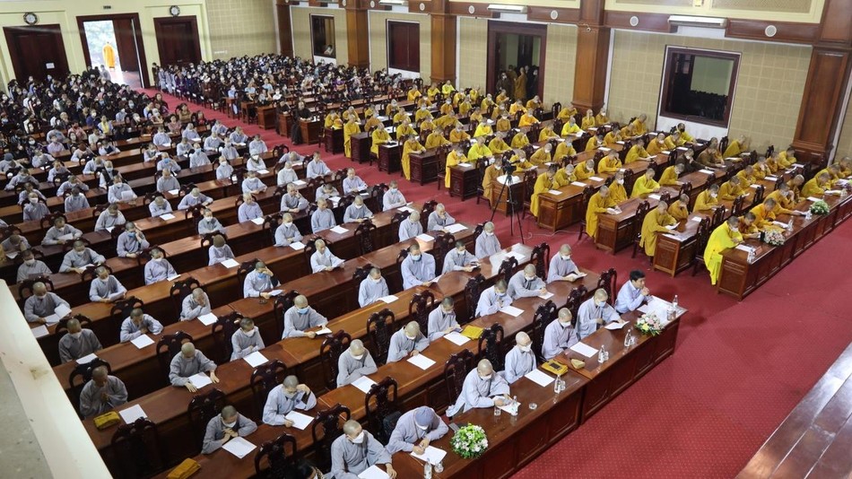 Các hành giả tham dự lễ khai pháp