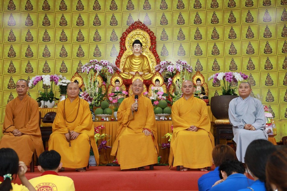 Hòa thượng Thích Minh Thiện phát biểu