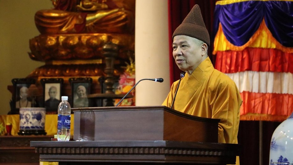 Hòa thượng Thích Thanh Quyết phát biểu Hòa thượng Thích Thanh Quyết phát biểu