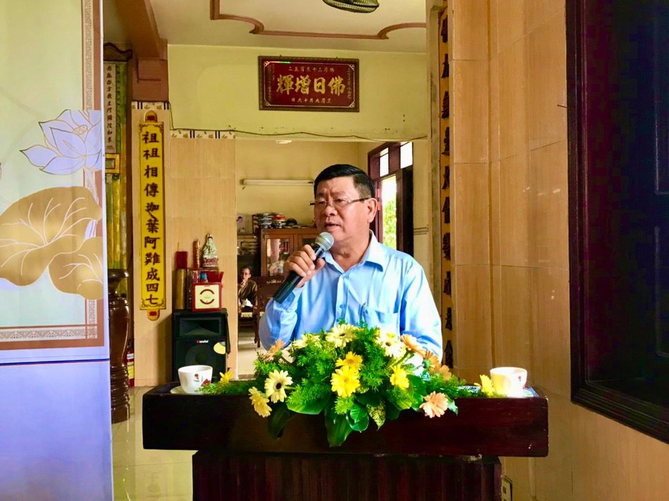 Ông Trần Văn Xem, Phó Trưởng ban Dân vận Huyện ủy phát biểu Ông Trần Văn Xem, Phó Trưởng ban Dân vận Huyện ủy phát biểu