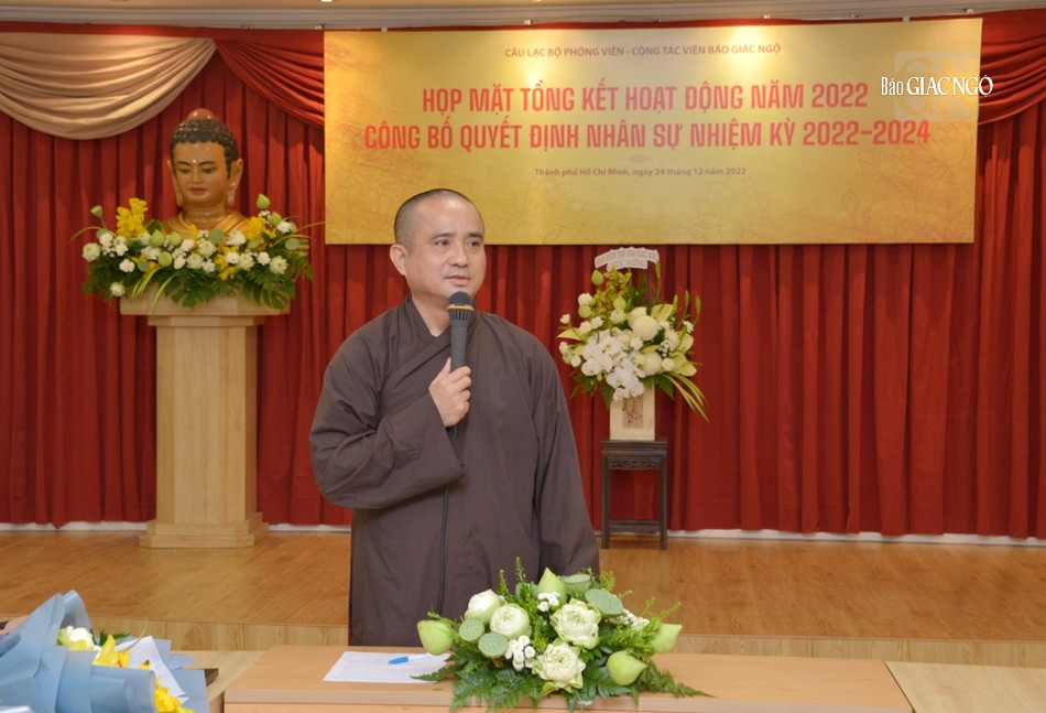 Thượng tọa Thích Tâm Hải phát biểu