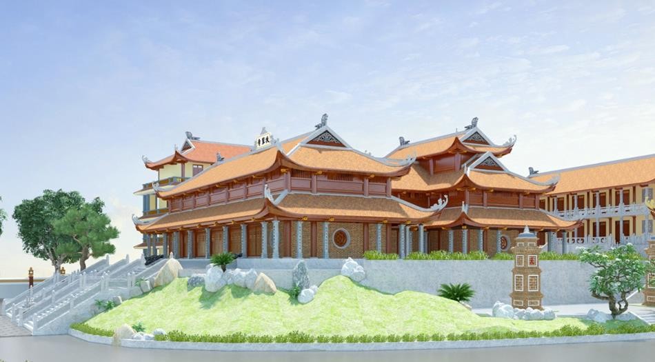 Chánh điện chùa Phù Liễn sau khi hoàn thiện