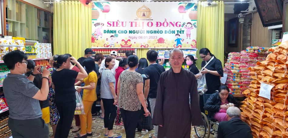 "Siêu thị 0 đồng" tại chùa Thiên Khánh "Siêu thị 0 đồng" tại chùa Thiên Khánh