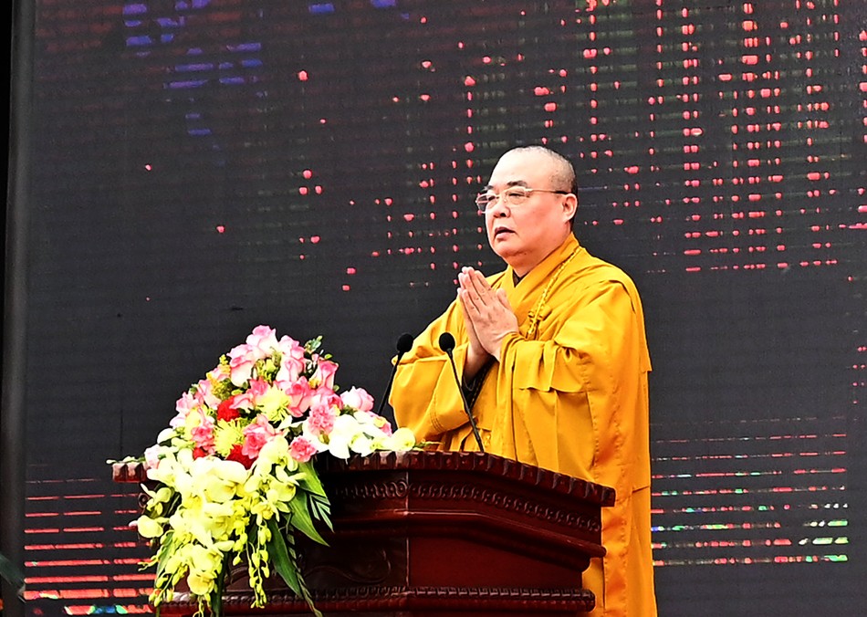 Hòa thượng Thích Thanh Nhiễu phát biểu khai mạc Hòa thượng Thích Thanh Nhiễu phát biểu khai mạc