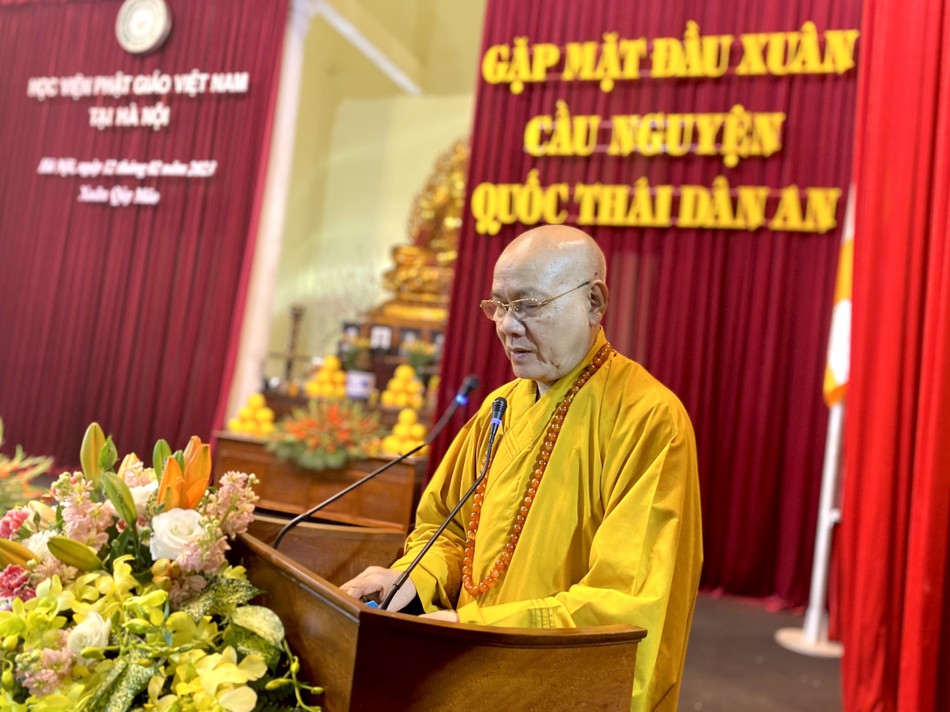 Hòa thượng Thích Quảng Tùng phát biểu đúc kết hội nghị