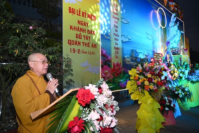 Hòa thượng Thích Thanh Giác phát biểu khai mạc