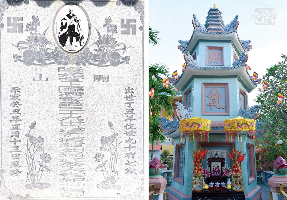 Bia, bảo tháp Đại lão Hòa thượng Thích Đạt Thanh tại chùa Long Quang (H.Hóc Môn, TP.HCM) - Ảnh: Bảo Toàn