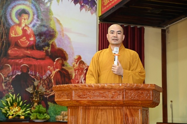 Đại đức Thích Quảng Nghĩa phát biểu khai mạc Đại đức Thích Quảng Nghĩa phát biểu khai mạc