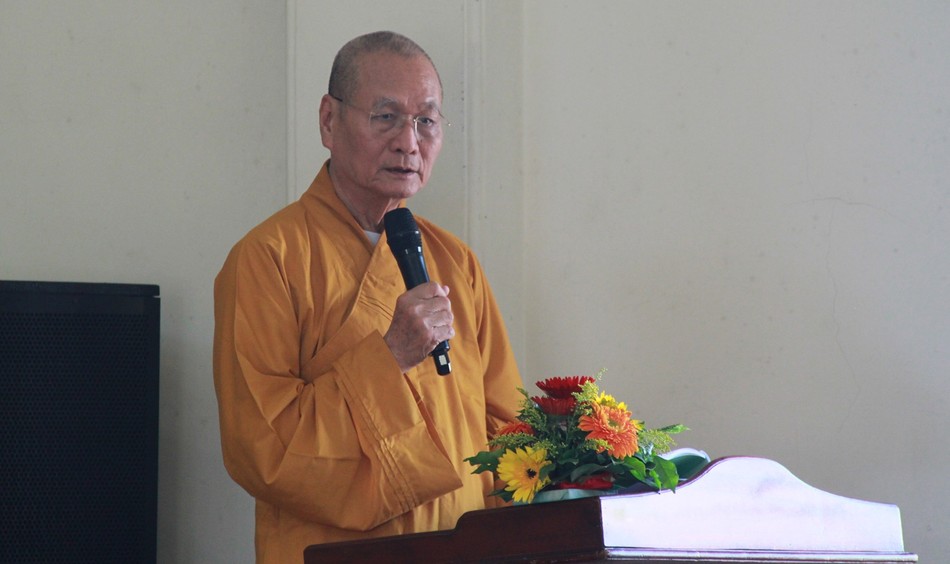 Hòa thượng Thích Hải Ấn phát biểu