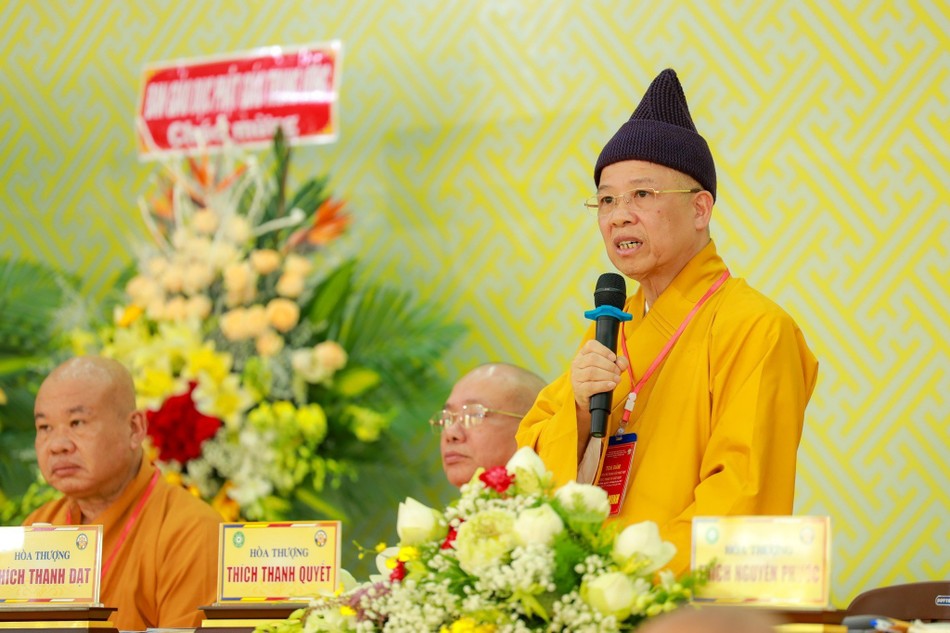 Hòa thượng Thích Thanh Quyết phát biểu khai mạc
