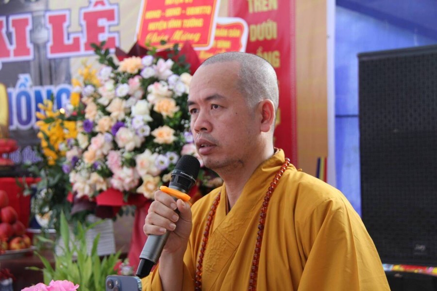 Thượng tọa Thích Thanh Lâm phát biểu khai mạc