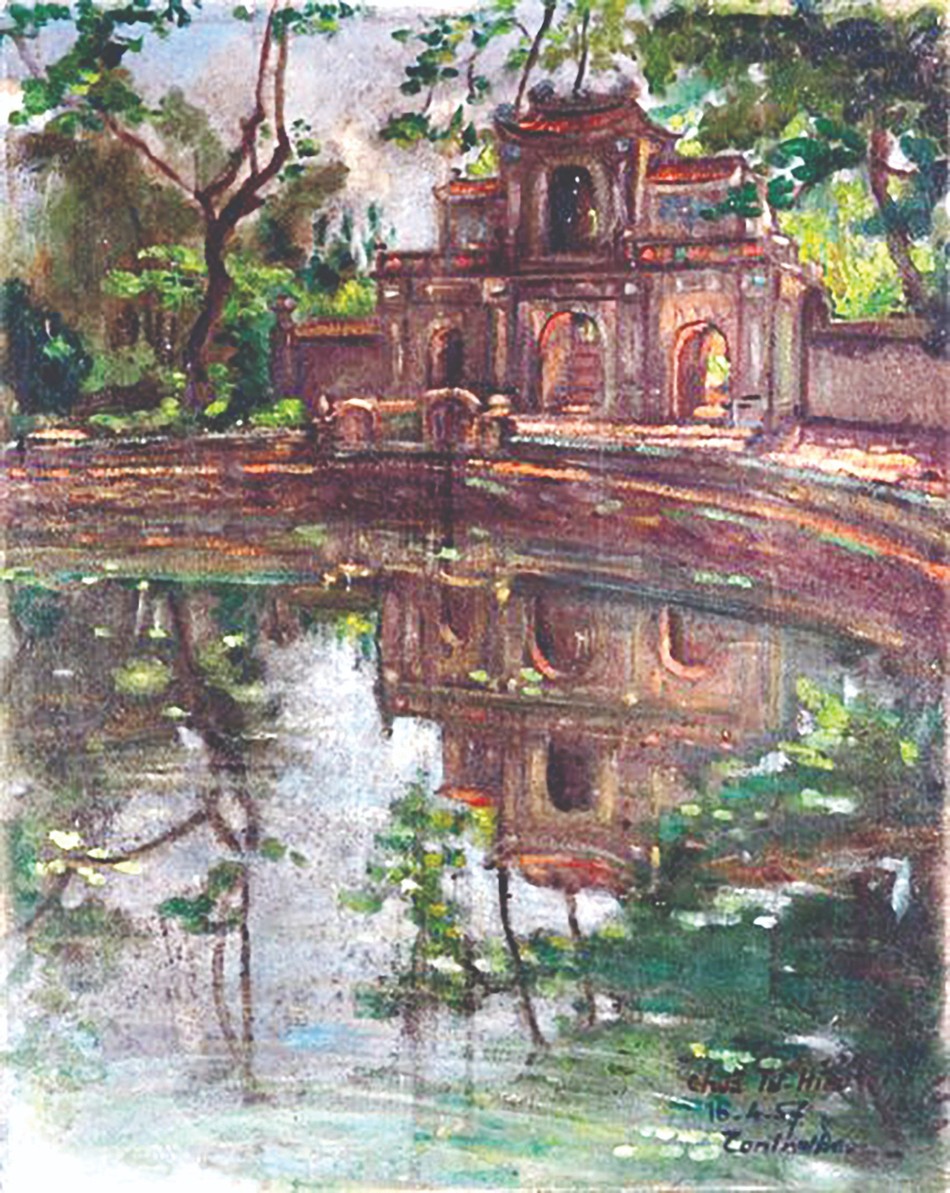 "Chùa Từ Hiếu", sơn dầu, Tôn Thất Đào (1910-1979) "Chùa Từ Hiếu", sơn dầu, Tôn Thất Đào (1910-1979)