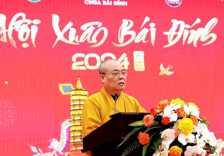 Trưởng lão Hòa thượng Thích Thanh Nhiễu phát biểu khai mạc