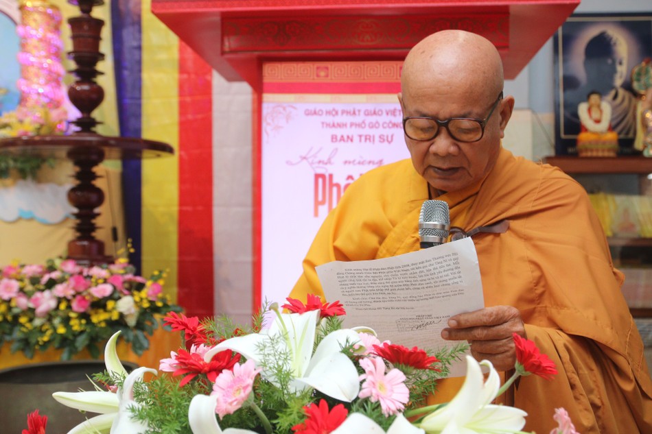 Hòa thượng Thích Quảng Thới tuyên đọc Thông điệp Đại lễ Phật đản Phật lịch 2568 Hòa thượng Thích Quảng Thới tuyên đọc Thông điệp Đại lễ Phật đản Phật lịch 2568