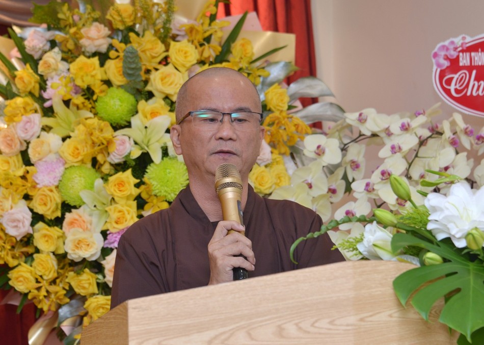 Thượng tọa Thích Chúc Phú phát biểu chào mừng