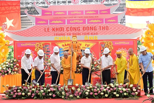 Chính thức động thổ khởi công trùng tu ngôi Tam bảo chùa Ông