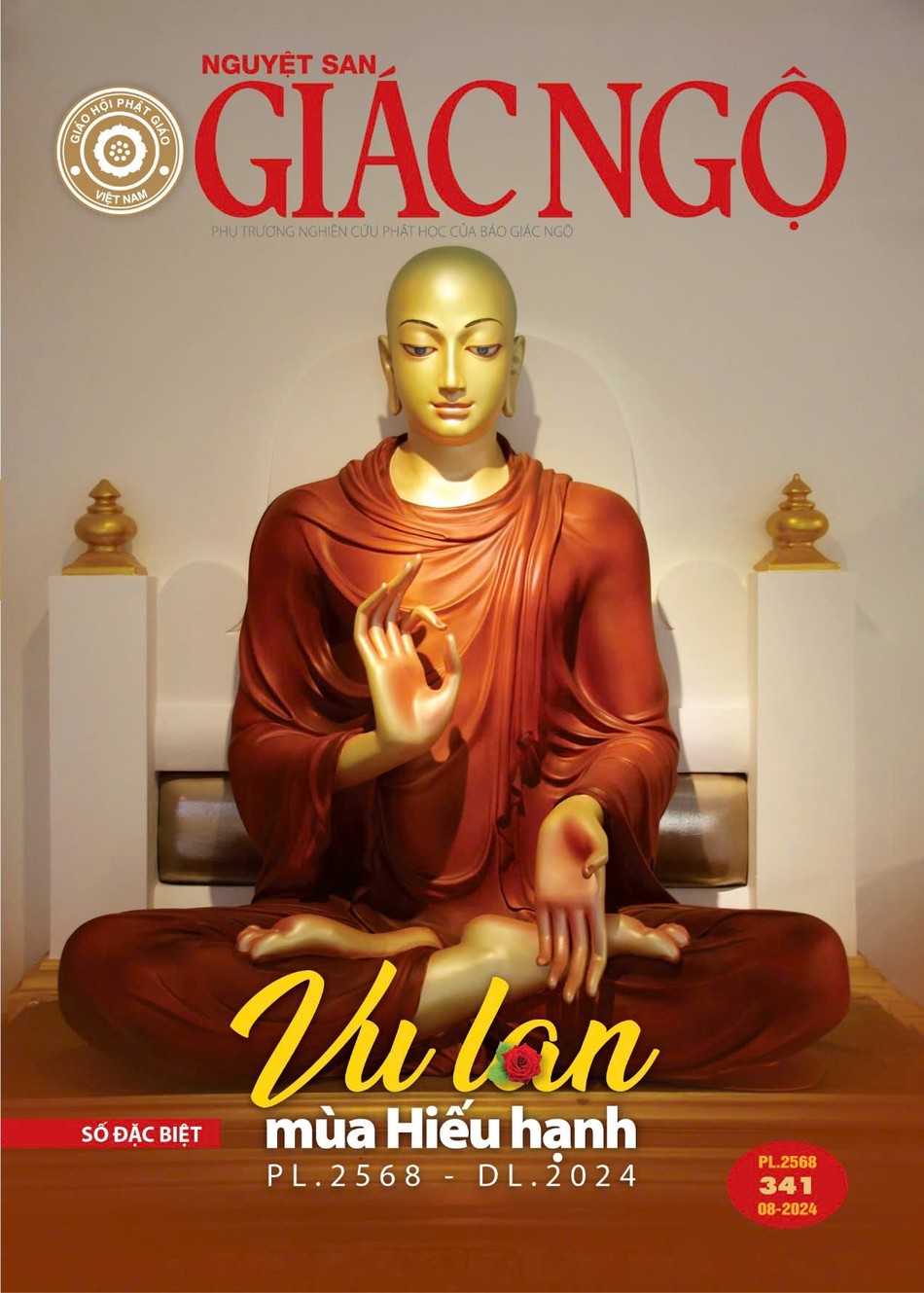 Bìa 1: Tượng Tôn giả Xá-lợi-phất - Ảnh: Sadaham Yathra