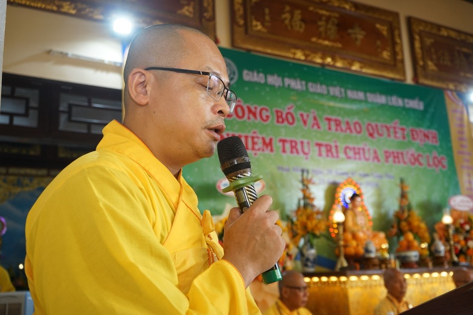 Đại đức Thích Thanh Nguyên phát biểu khai mạc Đại đức Thích Thanh Nguyên phát biểu khai mạc