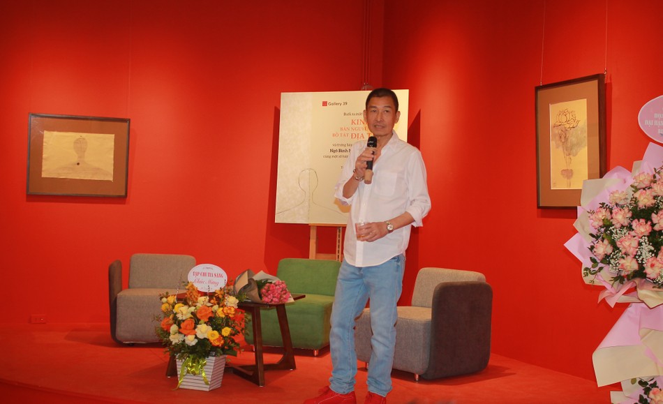 Họa sĩ Lê Thiết Cương chia sẻ tại sự kiện Họa sĩ Lê Thiết Cương chia sẻ tại sự kiện