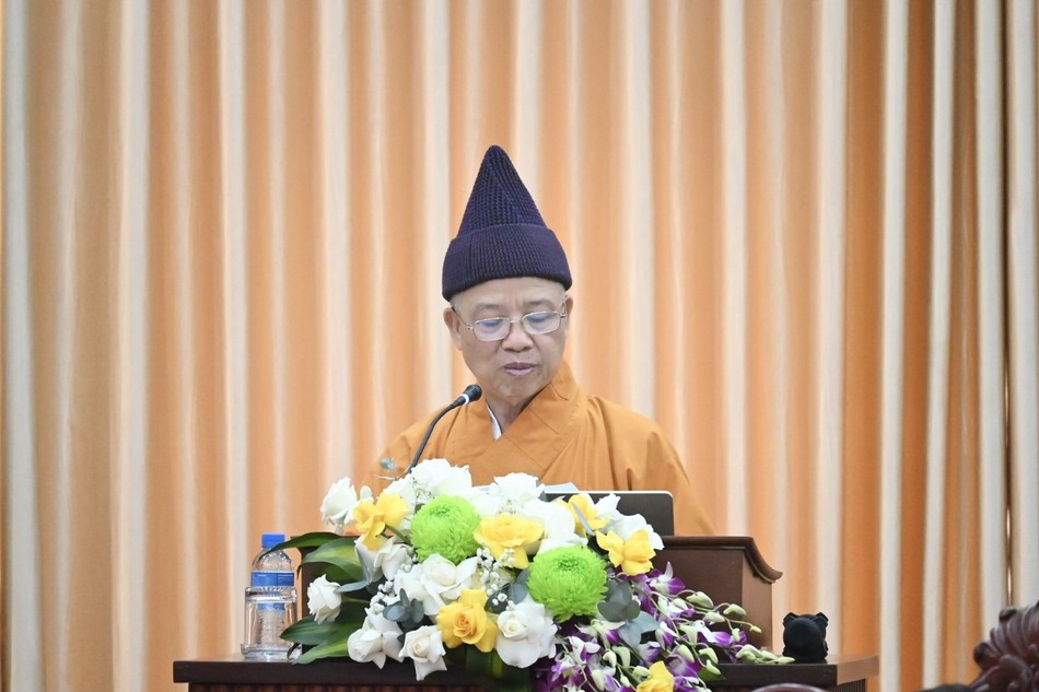 Hòa thượng Thích Thanh Quyết phát biểu chào mừng Hòa thượng Thích Thanh Quyết phát biểu chào mừng