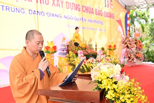 Đại đức Thích Thanh Trường phát biểu khai mạc Đại đức Thích Thanh Trường phát biểu khai mạc