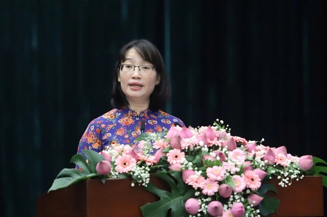 Phó Chủ tịch UBND TP.HCM Trần Thị Diệu Thúy phát biểu tại lễ kỷ niệm Phó Chủ tịch UBND TP.HCM Trần Thị Diệu Thúy phát biểu tại lễ kỷ niệm