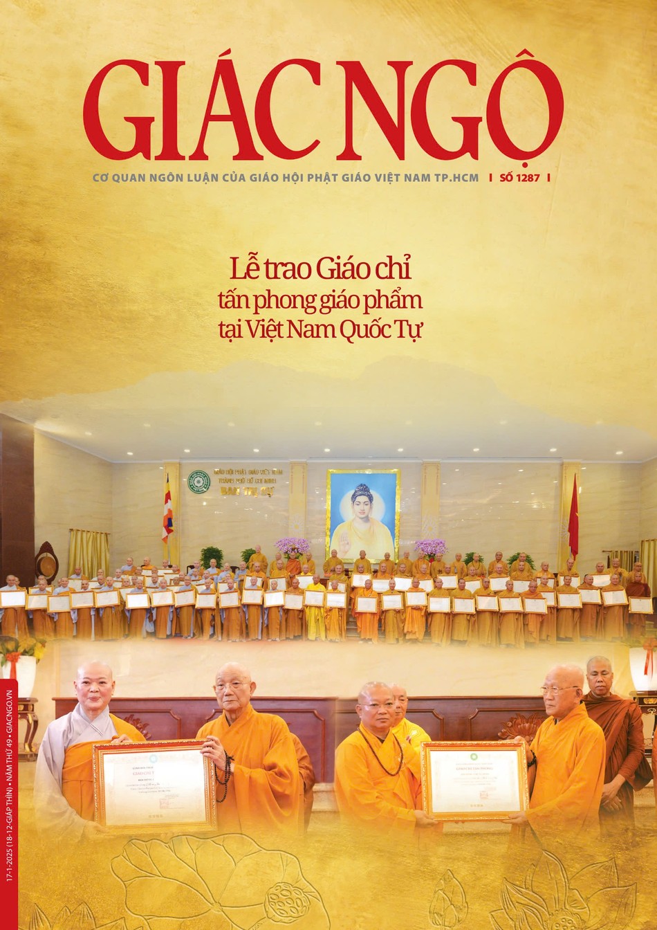 Bìa Báo Giác Ngộ số 1287 - Ảnh: Bảo Toàn, Hoàng Giang; Mỹ thuật: Tống Viết Diễn Bìa Báo Giác Ngộ số 1287 - Ảnh: Bảo Toàn, Hoàng Giang; Mỹ thuật: Tống Viết Diễn