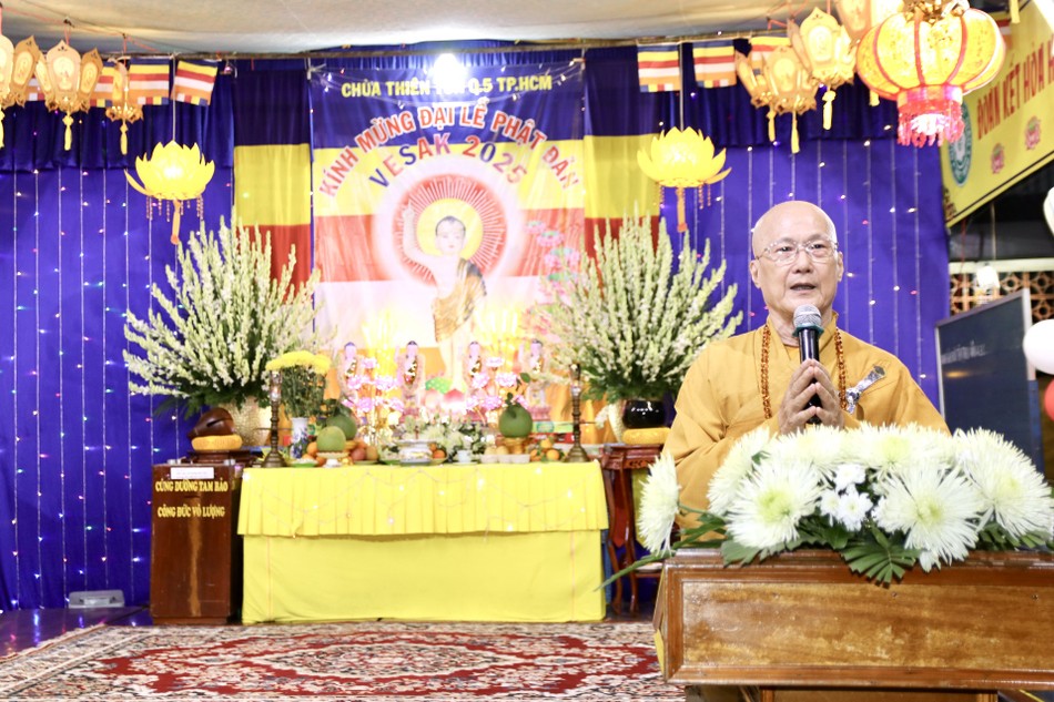 Hòa thượng Thích Chơn Không tuyên đọc Thông điệp Phật đản Phật lịch 2569 của Đức Pháp chủ GHPGVN Hòa thượng Thích Chơn Không tuyên đọc Thông điệp Phật đản Phật lịch 2569 của Đức Pháp chủ GHPGVN