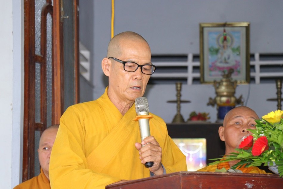 Thượng tọa Thích Xương Đạo phát biểu khai mạc